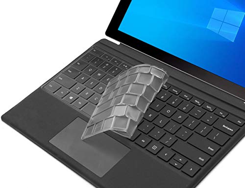 Product Cover Keyboard Cover for Microsoft Surface Pro 7 2019 / Surface Pro 6 2018 / Surface Pro 5 2017 / Surface Pro 4, Premium Ultra Thin Transparent Surface Pro Keyboard Skin, Surface Pro Accessories, US Layout