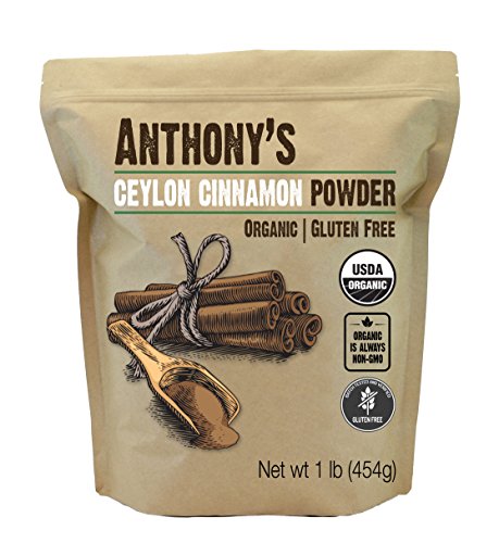 Product Cover Anthony's Organic Ceylon Cinnamon Powder, 1lb, Ground, Gluten Free, Non GMO, Non Irradiated, Keto Friendly