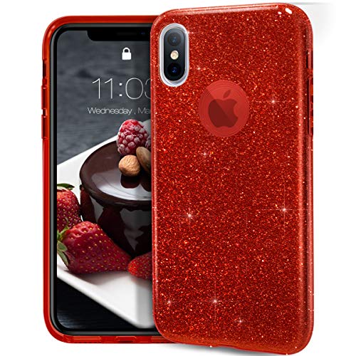 Product Cover MATEPROX iPhone Xs case,iPhone X Glitter Bling Sparkle Cute Girls Women Protective Case for iPhone Xs/X 5.8