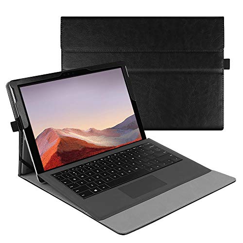 Product Cover Fintie Case for New Microsoft Surface Pro 7 / Pro 6 / Pro 5 / Pro 4 / Pro 3 12.3 Inch Tablet - Multiple Angle Viewing Portfolio Business Cover, Compatible with Type Cover Keyboard (Vintage Black)