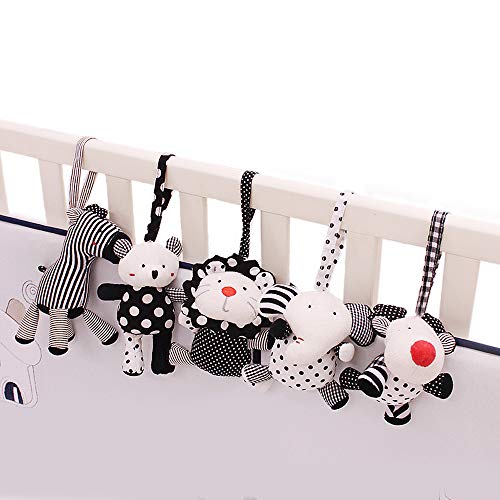 Product Cover SHILOH Baby Crib Stroller Carseat Decoration 5PCS White & Black (Zoo Animals)