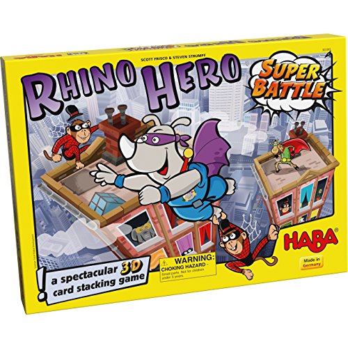 Product Cover HABA Rhino Hero Super Battle - A Turbulent 3D Stacking Game Fun for All Ages (Made in Germany)