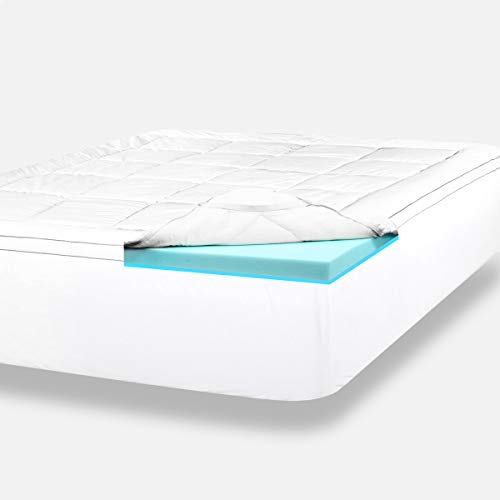 Product Cover ViscoSoft 4 Inch Pillow Top Gel Memory Foam Mattress Topper Cal King | Serene Dual Layer Mattress Pad