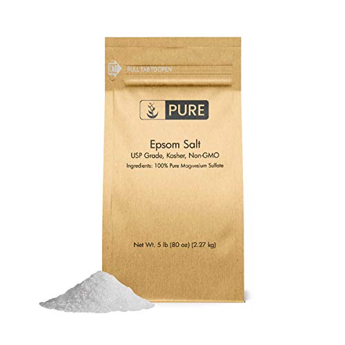Product Cover Epsom Salt (5 lb.) by Pure Organic Ingredients, Magnesium Sulfate Soaking Solution, All-Natural, Highest Quality & Purity, USP Grade