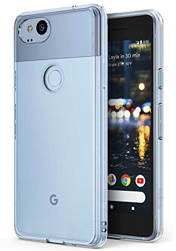 Product Cover Ringke Fusion Compatible with Google Pixel 2 Case Crystal Clear Minimalist Transparent PC Back TPU Bumper Drop Protection Scratch Resistant Natural Shape Protective Cover Pixel 2 - Clear