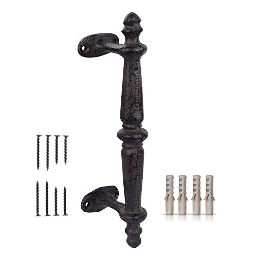 Product Cover Barn Door Handle - Cast Iron Rustic Decor Hardware Pull for Doors That Slide Or Gates - Exterior and Interior Home Use - Vintage Style for Your Living Room, Dining Room, Bedroom, Kitchen (1)