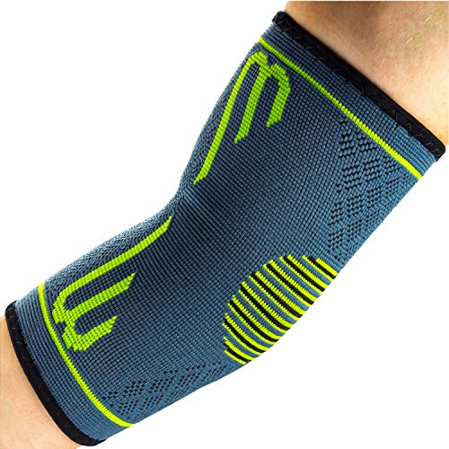 Product Cover Benmarck Elbow Compression Sleeve, Support Brace, Best for Tennis Golf Weightlifting Men Women, Tendonitis Recovery Wrap by (Fjord Blue, Medium)
