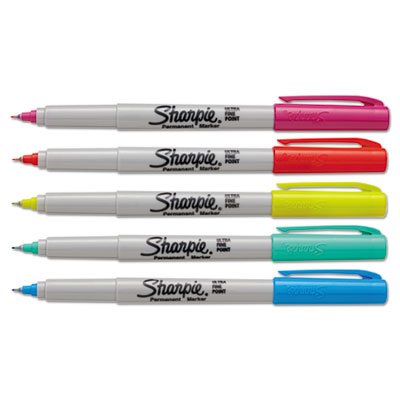 Product Cover Sharpie Color Burst Permanent Markers, Ultra-Fine Point, Assorted Colors, Pack of 5