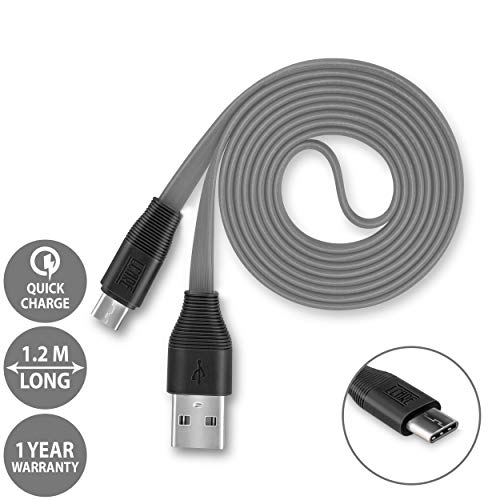 Product Cover LCARE USB Type C 1.2Meter (3.9 feet) Turbo Charging USB Data Cable (Black) 1 Year Warranty