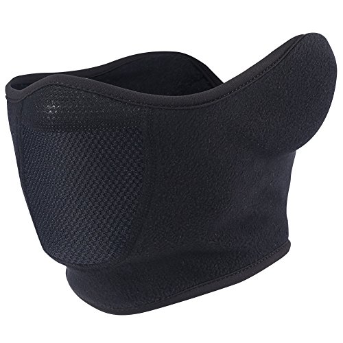 Product Cover Windproof Balaclava Fleece Hood with Neck Cover Half Face Ski Mask with Air Hole (Half Mask)