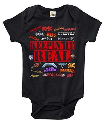 Product Cover Baby Bodysuit - Keepin It Real Heavy Metal Baby Clothes for Infant Boys and Girl