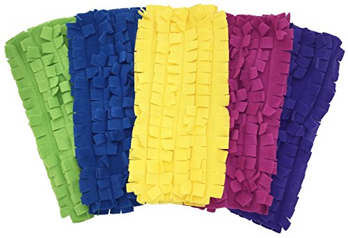 Product Cover Xanitize Fleece Sweeper Mop Refills for Swiffer - Reusable, Dry Duster, for Hardwoods, Laminates - 5-pack Rainbow II