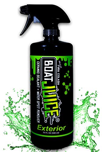 Product Cover Boat Juice - Exterior Cleaner - Ceramic SiO2 Sealant - Water Spot Remover - Gloss Enhancer - Pina Colada Scent - 32oz Sprayer Bottle
