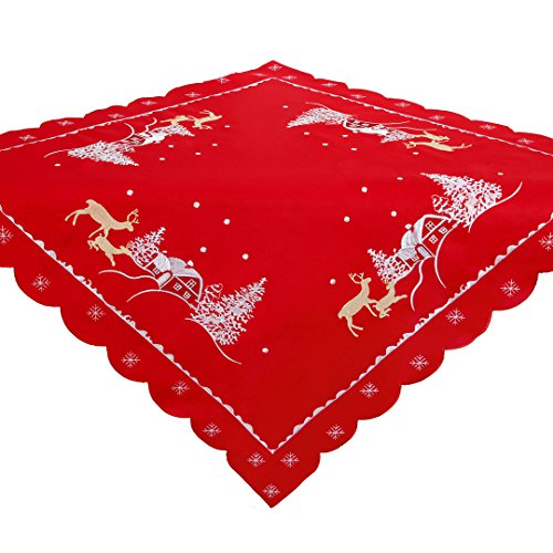 Product Cover Simhomsen Christmas Holiday tablecloths Embroidered Reindeer 33