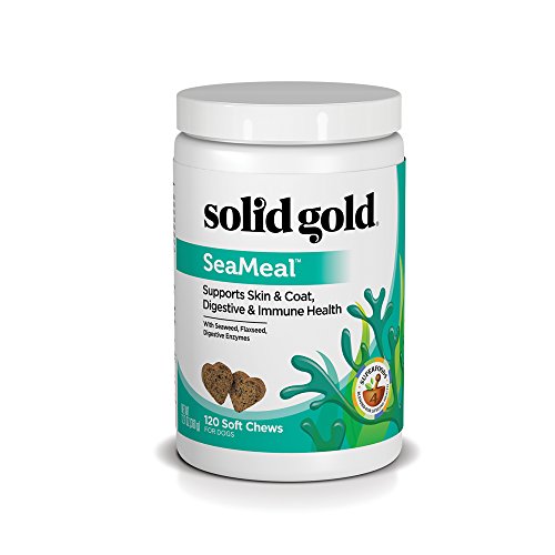 Product Cover Solid Gold Skin & Coat, Digestive & Immune Health Dog & Cat Supplement; SeaMeal, Natural, Holistic Grain-Free Kelp-Based Chews and Powder Supplement