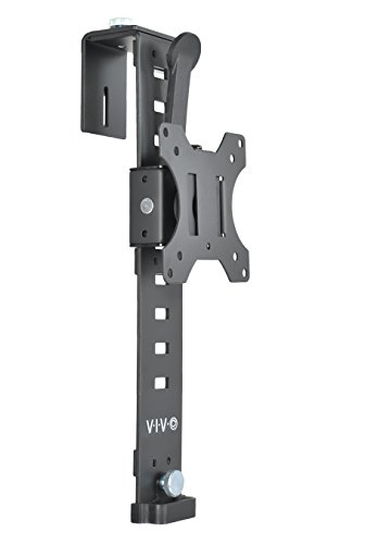 Product Cover VIVO Black Office Cubicle Bracket VESA Monitor Mount Stand Hanger Attachment | Adjustable Clamp for 17 to 32 inch Screens (Mount-CUB1)