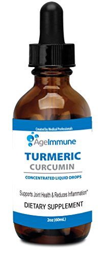 Product Cover Organic Turmeric Curcumin Liposomal Extract Supplement with Black Pepper as Bioperine in a Form of Liquid Drops (2 oz) by Age Immune