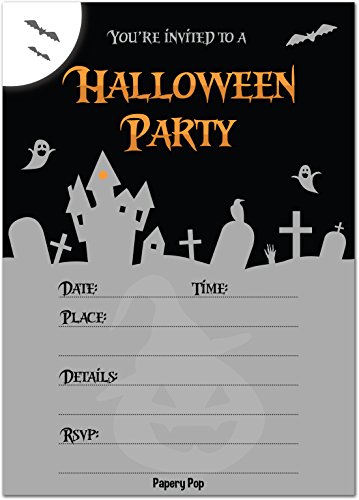 Product Cover 30 Halloween Party Invitations with Envelopes - Halloween Invitations