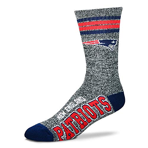 Product Cover for Bare Feet - NFL Got Marbled Youth Size Kids Crew Socks (Approx. 4-8 Years) (New England Patriots)
