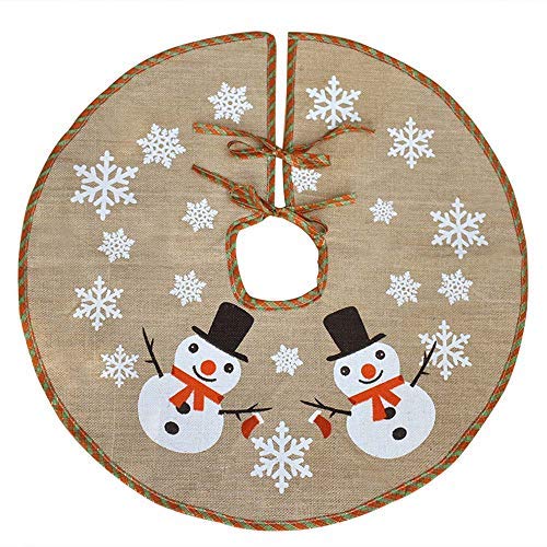Product Cover Awtlife Burlap Snowflake Christmas Tree Skirt 30