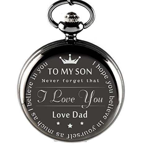 Product Cover to My Son - Love Dad Gift to Son from Father Birthday Gift Pocket Watch Great Gift for Son