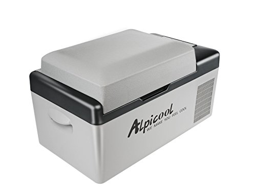 Product Cover Alpicool C20 Portable Refrigerator 21 Quart(20 Liter) Vehicle, Car, Truck, RV, Boat, Mini fridge freezer for Driving, Travel, Fishing, Outdoor and Home use -12/24V DC and 110-240 AC