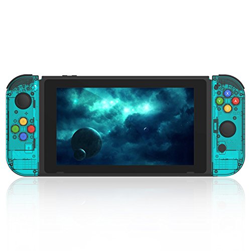 Product Cover BASSTOP [Update Version] NS Joycon Handheld Controller Housing DIY Replacement Shell Case for Nintendo Switch Joy-Con (L/R) Without Electronics (Joycon-ice Blue)
