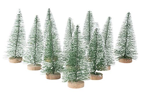 Product Cover Juvale Pack of 12 Sisal Trees - Mini Tree - Christmas Miniature Tabletop Decoration, 4.25 x 2 x 2 Inches