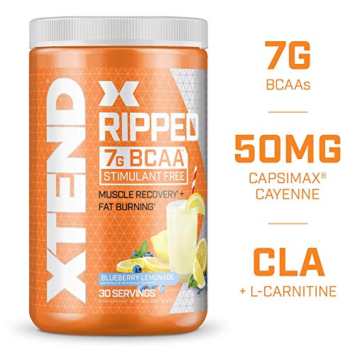 Product Cover XTEND Ripped BCAA Powder Blueberry Lemonade | Cutting Formula + Sugar Free Post Workout Muscle Recovery Drink with Amino Acids | 7g BCAAs for Men & Women | 30 Servings