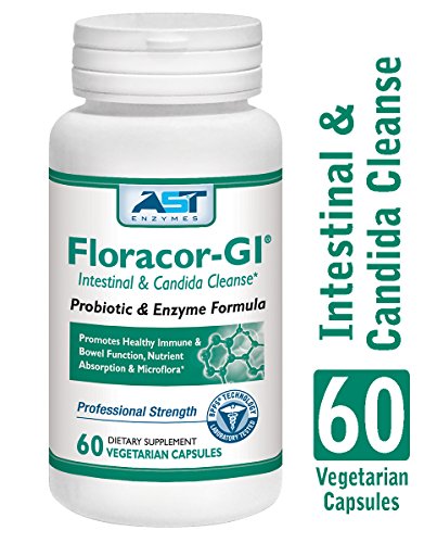 Product Cover AST Enzymes Floracor-GI Probiotic Intestinal Health 60 Capsule Bottle