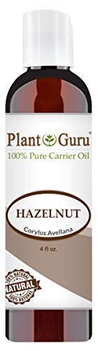 Product Cover Hazelnut Oil 4 oz Cold Pressed Carrier 100% Pure Natural For Skin, Body, Face, and Hair Growth Moisturizer. Great For Creams, Lotions, Lip balm and Soap Making