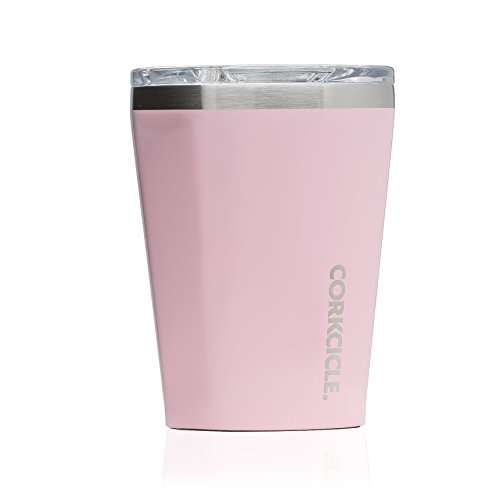 Product Cover Corkcicle 12 oz Triple-Insulated Tumbler (Perfect for Coffee - Cocktails - Tea) - Gloss Rose Quartz