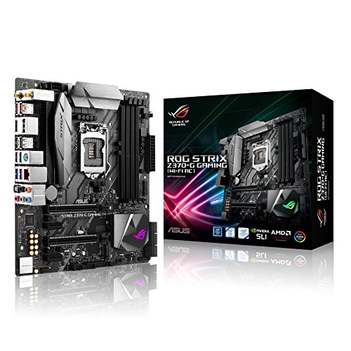 Product Cover ASUS ROG Strix Z370-G Gaming (Wi-Fi AC) LGA1151 DDR4 DP HDMI M.2 Z370 microATX Motherboard with onboard 802.11ac WiFi, Gigabit LAN and USB 3.1 for 8th Generation Intel Core Processors