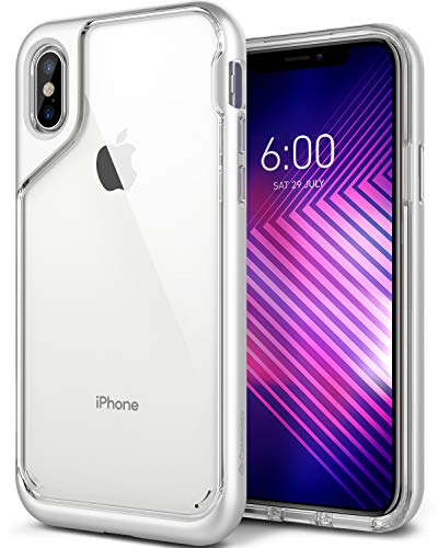 Product Cover Caseology Skyfall for Apple iPhone X Case (2017) - Clear Back & Slim Fit - Blanc