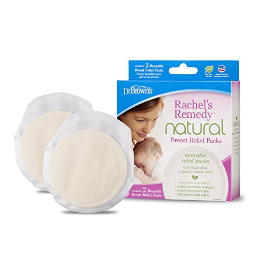 Product Cover Dr. Brown's Rachel's Remedy Natural Breast Relief Packs for Breastfeeding & Nipple Pain, Mastitis & Clogged Duct Treatment, Increase Milk Supply, 2 Count