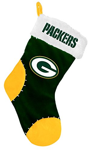 Product Cover FOCO NFL Green Bay Packers Team Logo Plush Holiday Stocking, Team Color, One Size