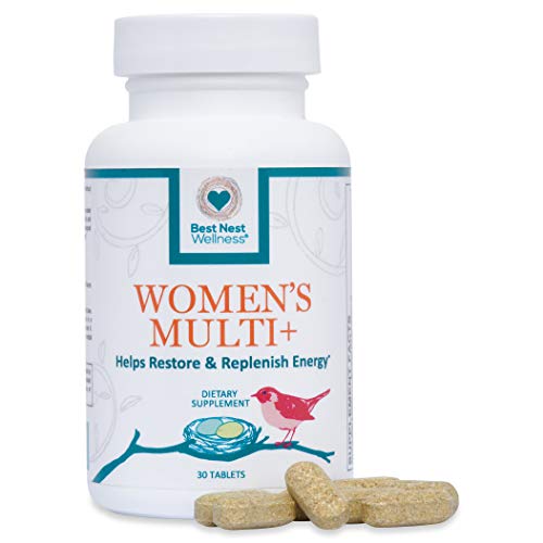Product Cover Best Nest Women's Multi+, Methylfolate, Methylcobalamin (B12), Vegan, Multivitamins, Probiotics, Made with 100% Natural Whole Food Organic Blend, Once Daily Multivitamin Supplement, 30 Ct