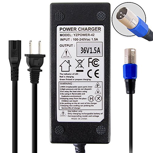 Product Cover Abakoo New 36V 1.5A Battery Charger for Razor MX500 MX650, Izip I600 I750 I1000, X-Treme X-300 X-600, Mongoose M750, X1000 S1000 ST1000 S600 S750 Electric