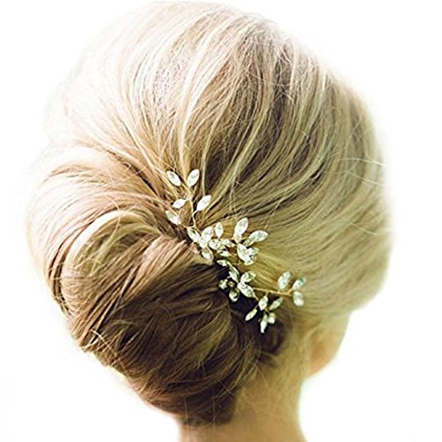 Product Cover Unicra Wedding Hair Pin Decorative hair accessories for Bridal(Pack of two) (Silver)