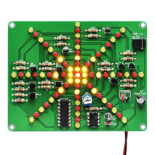 Product Cover Gikfun Electronic LED Flashing Lights Soldering Practice Board PCB DIY Kit EK1874