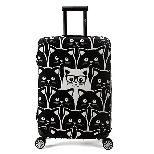 Product Cover Madifennina Spandex Travel Luggage Protector Suitcase Cover Fit 23-25 Inch Luggage (M)