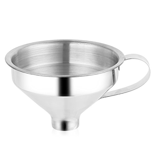 Product Cover Aozita 18/8 Stainless Steel Spice Funnel with Handle for Spice Jars - Professional Grade Kitchen Tools
