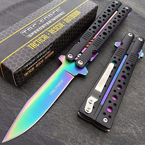 Product Cover New Tac Force Spring Assisted Rainbow Blade Folding Aluminum Handle Pocket Eco'Gift LIMITED EDITION Knife with Sharp Blade