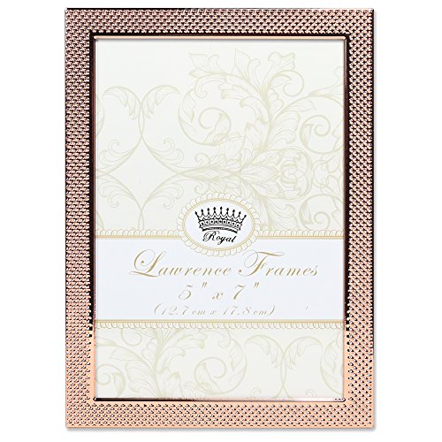 Product Cover Lawrence Frames Lawrence Royal Designs 5x7 Fawn Pin Dot Pattern Copper Picture Frame