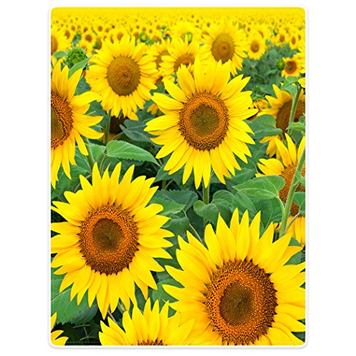 Product Cover Blankets Fleece Blanket Throw for Sofa Bed Yellow Sunflowers 60