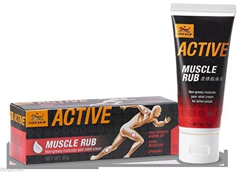 Product Cover ORIGINAL TIGER BALM Active Muscle Rub,虎标ACTIVE酸痛膏,Non-Greasy,muscular Pain Relief cream 60g