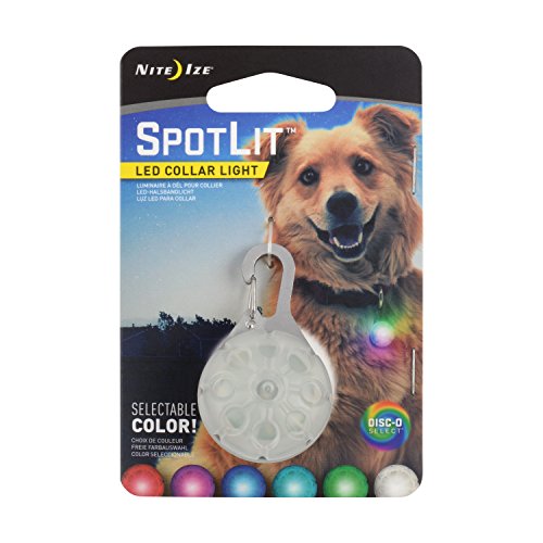 Product Cover Nite Ize Spotlit LED Collar Light with Disc-O Select, Color-Changing Dog Collar Light