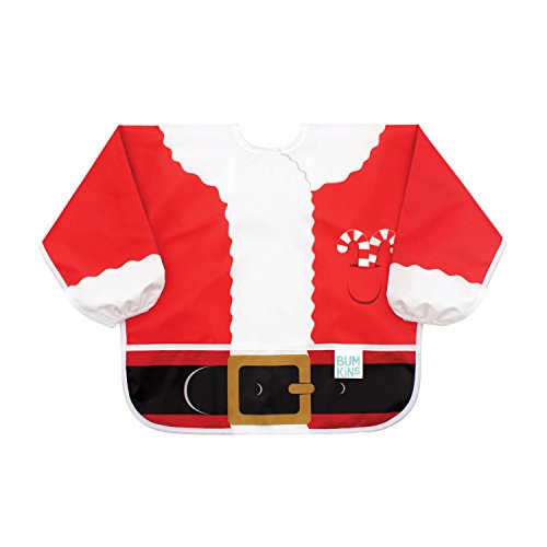 Product Cover Bumkins Baby Toddler Bib, Waterproof Costume Sleeved Bib, Santa (6-24 Months)