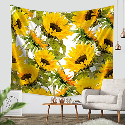 Product Cover ZBLX Tapestry by, Sunflowers Forever Tapestry Wall Hanging-Light-Weight Polyester Fabric Wall and Home Decor. (59.1
