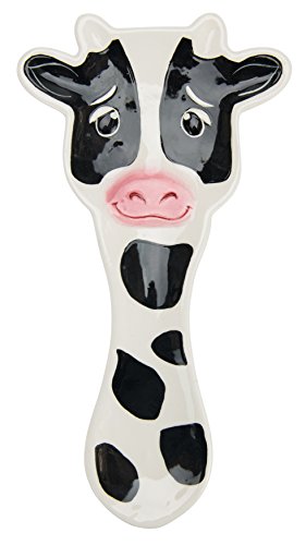 Product Cover Boston Warehouse Udderly Cow Spoon Rest, Hand Painted Ceramic